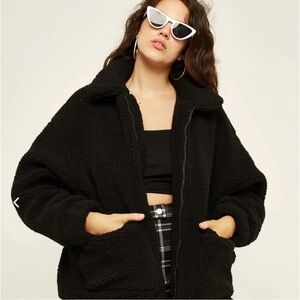 I.AM.GIA Black Teddy Coat